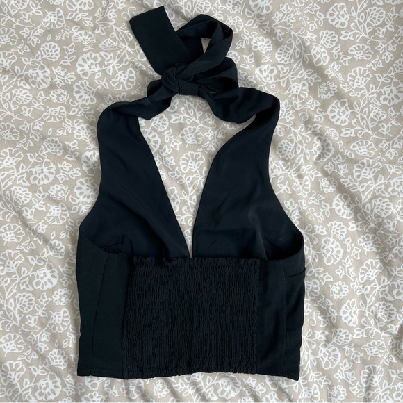 Deep V Neck Halter Top - Picture 3 of 4